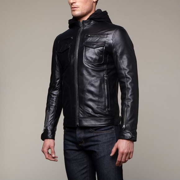 7 DIAMONDS // MANILA LEATHER JACKET // BLACK - Picture 1 of 9